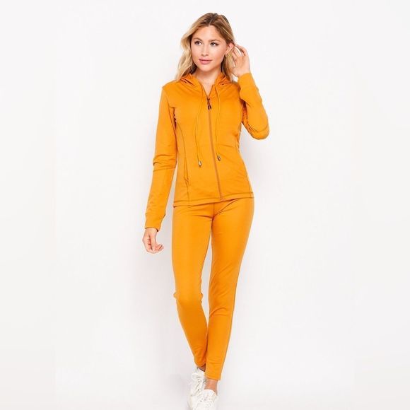 Cloud Soft Zip Hooded Jacket 3 Piece Sport Set - Three Piece Set - Athleisure - Picture 3 of 4